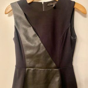 BCBGMAXAZRIA leather top- Size XXS
